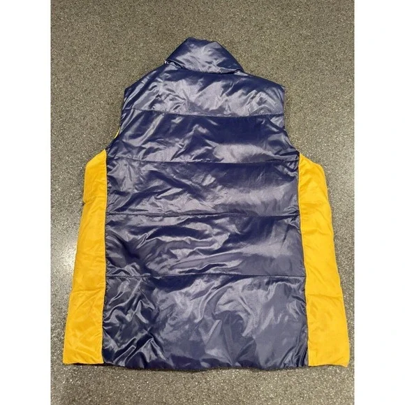 Polo Ralph Lauren Youth Navy‎ Yellow Down Puffer Vest Large 14/16 - Picture 4 of 4